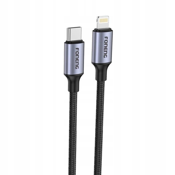 USB-C - Lightning iPhone -kaapeli, kaksipuolinen pikalataus, 1 m