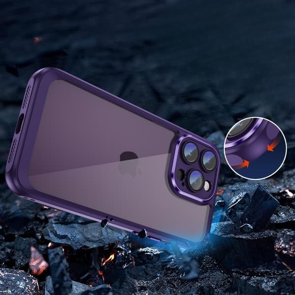 iPhone 15 Pro Max cover, ERBORD Impact Guard, mørkelilla