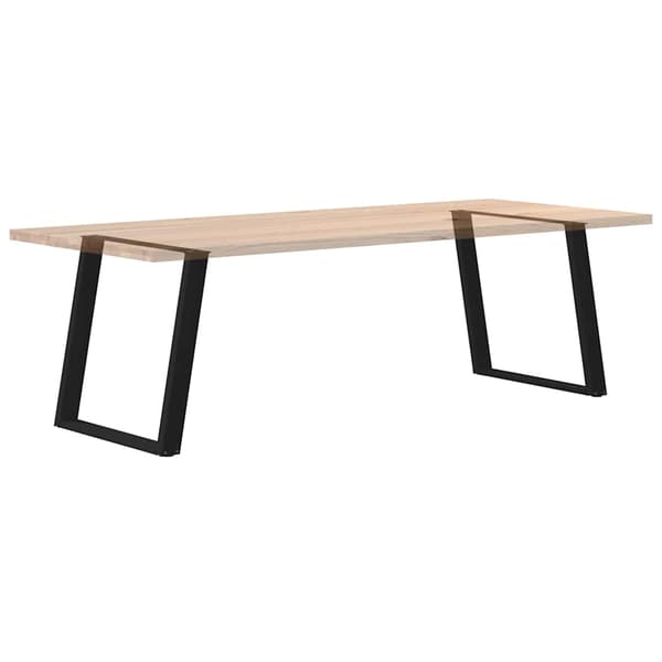 vidXL Spisebordsben, 2 stk., sorte, 70x(72-73) cm, stål