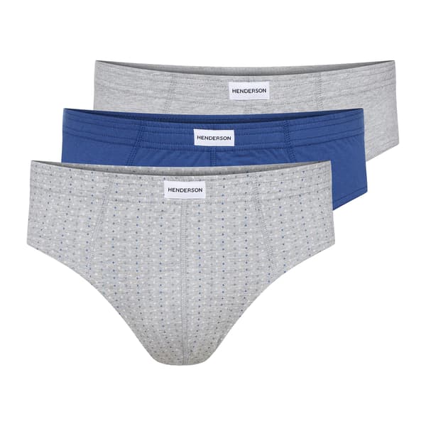 Klassiska Henderson herrkalsonger 3-pack | Blå, Ljusgrå M