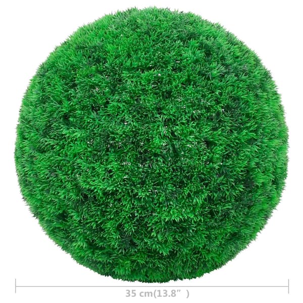vidaXL kunstige buksbombolde, 2 stk., 35 cm