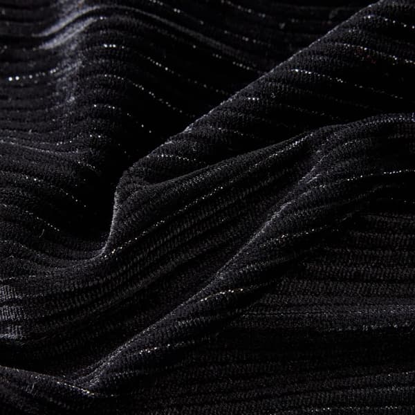 Børnenederdel, plisseret, med lurex, sort, 104
