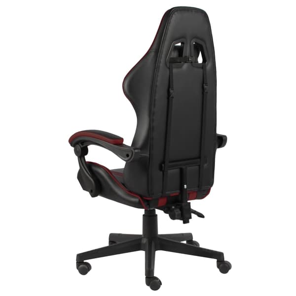 vidaXL gamingstol, sort og bordeaux, kunstlæder