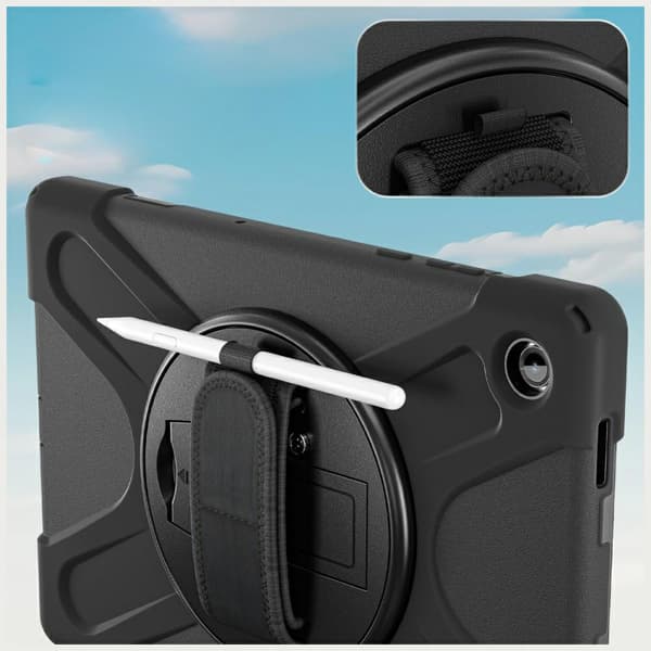 4smarts Rugged Case Grip för Galaxy Tab A11+ Svart