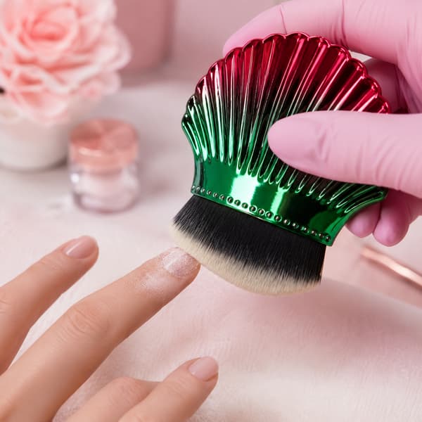 Makeupbørste til konturering af makeup, skal rød grøn