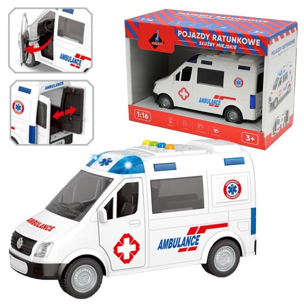 Ambulanssi avattavilla ovilla