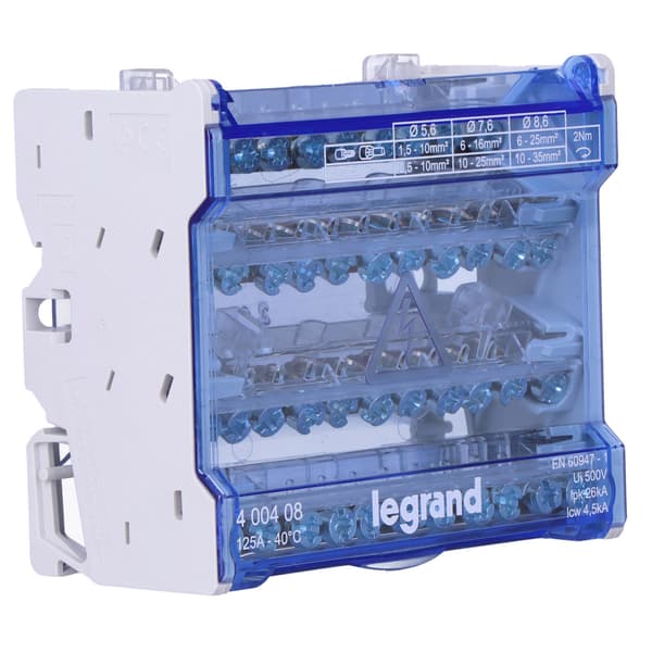 Modulärt fördelningsblock BR 4P-10 125A
