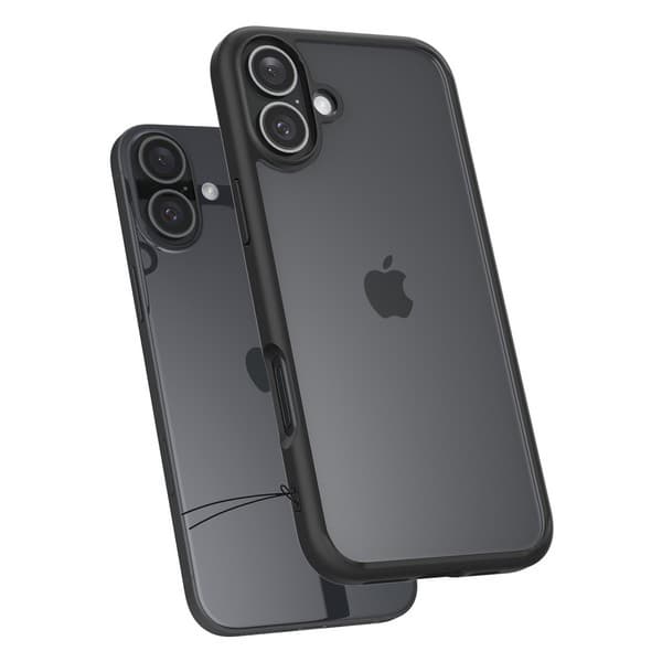 Spigen Ultra Hybrid-cover til iPhone 16 Plus, klart og sort