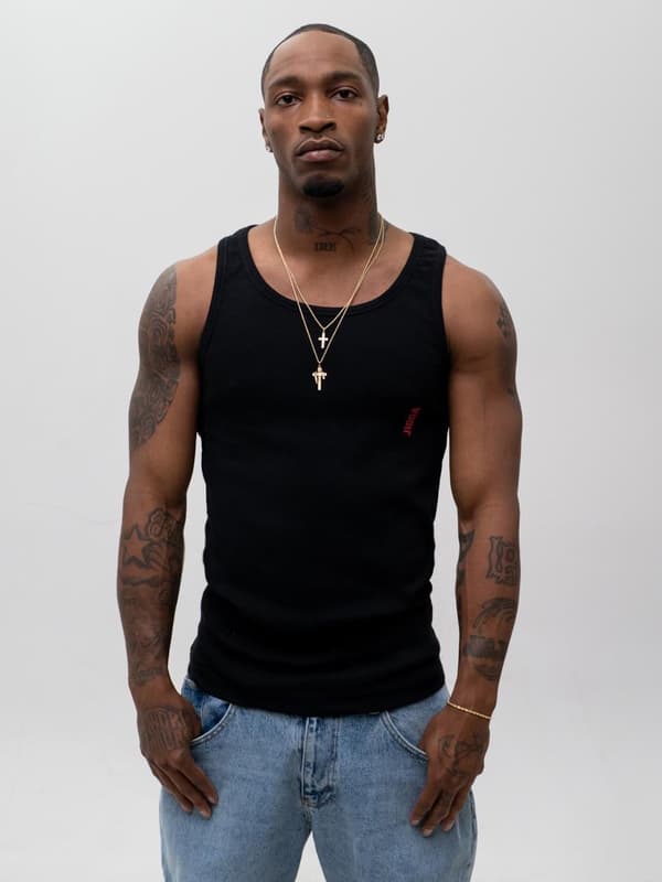 Herretanktop sort Jigga Wear Small Name L