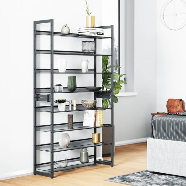 Modulaarinen harmaa kenkäkaappi 163,5 cm