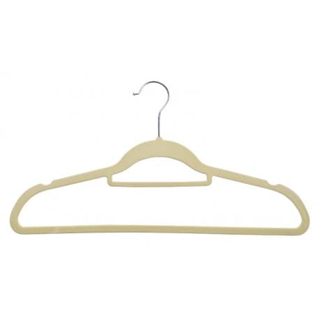 Maxi samettinen henkari, 5 kpl - beige