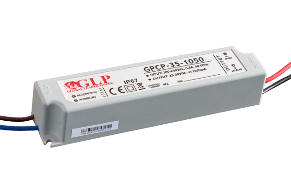 GPCP-35-700: Strømdriver 700mA/24-48V, CC, PFC, IP67 plast
