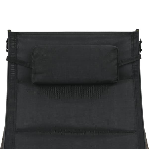 vidaXL Solstol, polyrattan och textilen, brun