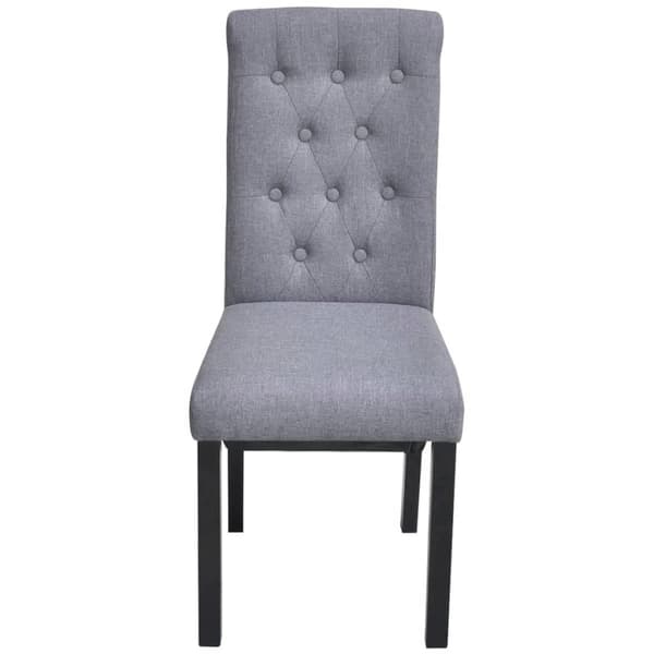 vidaXL Matstolar, set om 4, ljusgrå, tygklädsel