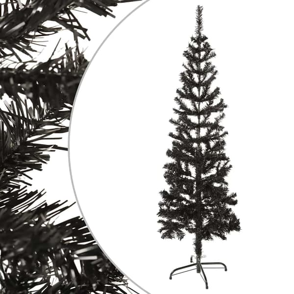 vidaXL slankt juletræ, sort, 150 cm