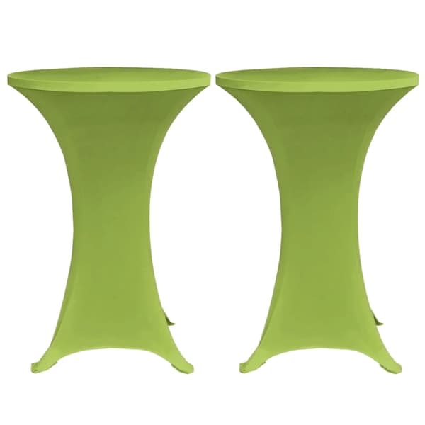 vidaXL Elastiska bordsdukar, 4 st, 80 cm, gröna