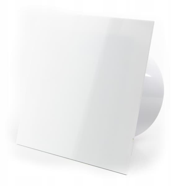 dRim 100 TS Timer Ventilator Hvid Blank Glas Ventilator Plus Panelsæt