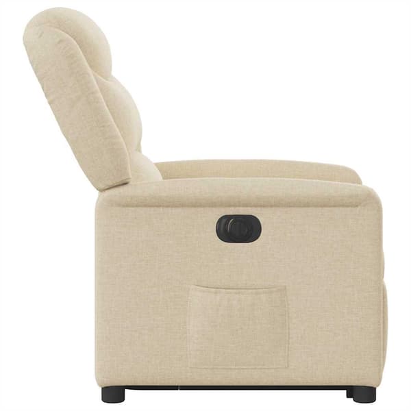 vidaXL Lyftbar massagefåtölj, elektrisk, vilstol, krämfärgad