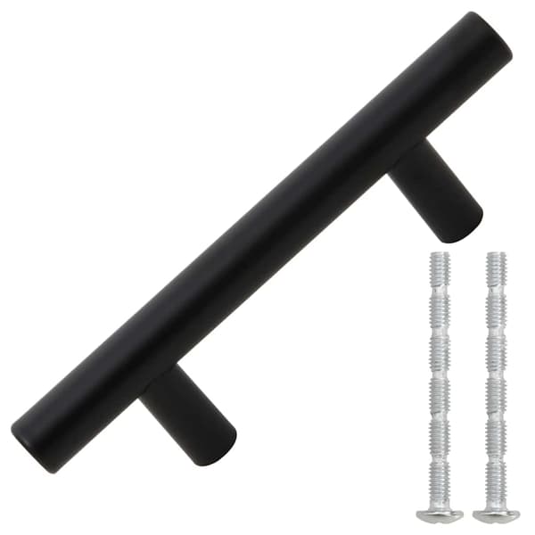 vidaXL skabsgreb 10 stk. sort 64 mm rustfrit stål