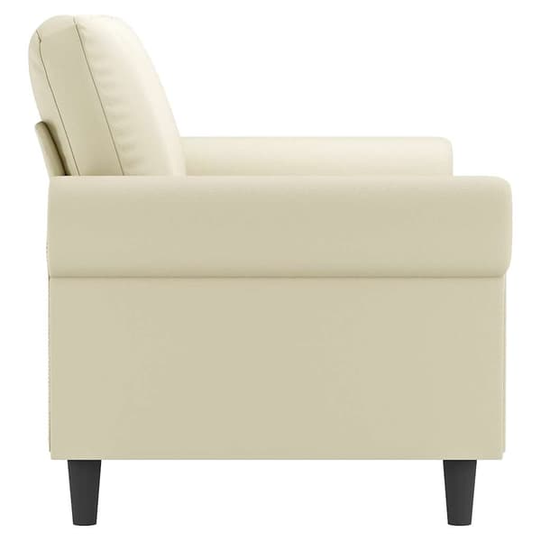 vidaXL 2-sitssoffa, krämfärgad, 140 cm, konstläder