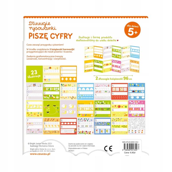 CzuCzu Pitkät Piirrokset Kirjoitan Numerot 5+