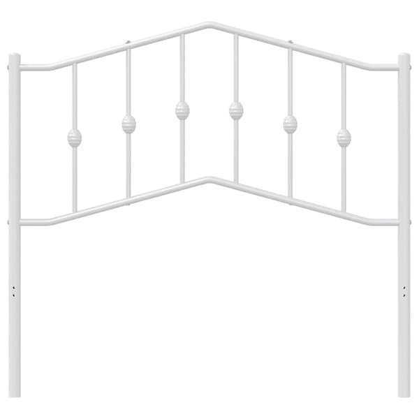 vidaXL Metallsänggavel, Vit, 100 cm