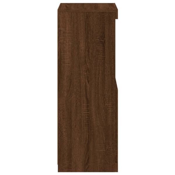 vidaXL LED-skab brunt egetræ 41x37x100 cm