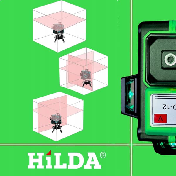 HILDA 3D PRO 360 PLANLASER NIVÅKRYSSLASER GRÖN