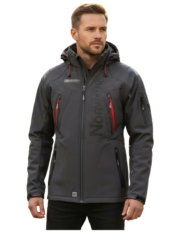 Geographical Norway Techno DB softshelljacka til herrer mørkegrå M