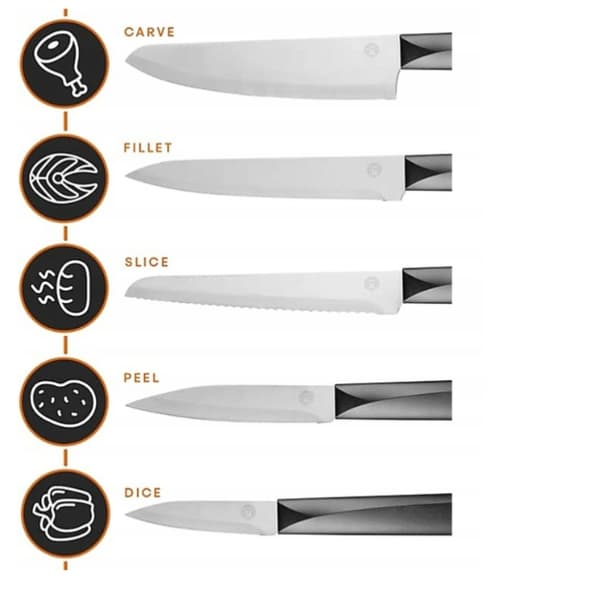 Set med 5 Masterchef köksknivar