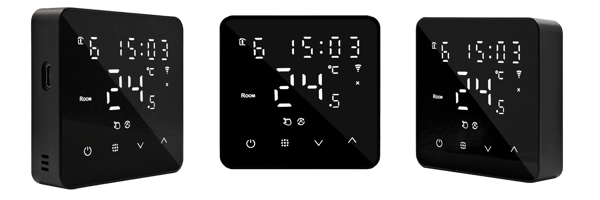 Zigbee Tuya Batteridrevet Rumtermostat BAT2 Sort