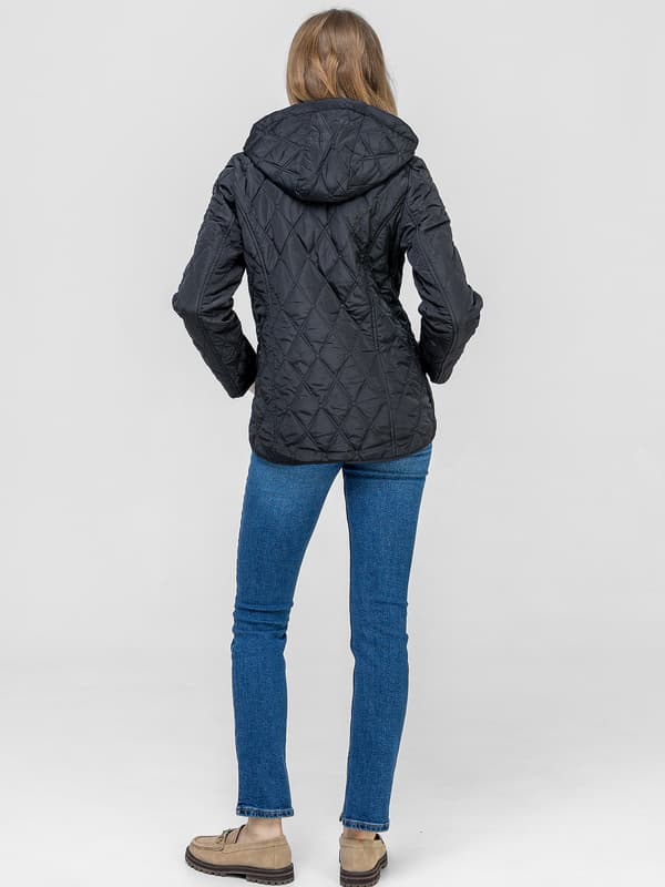DAME-OVERGANGSJAKKE MED DIAMANTQUILTERING