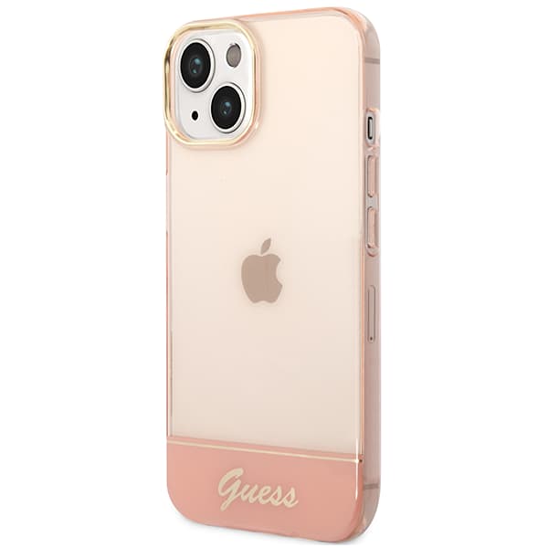 Guess Gennemsigtigt Etui til iPhone 14 Plus, Pink