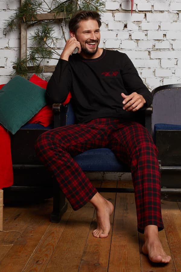 Zeman herrpyjamas långärmad, långbyxor XXL