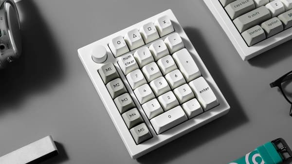 Keychron Q0 Max QMK Anpassad numerisk knappsats Barebone-knopp / Shell Vit / Barebone