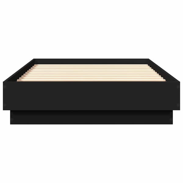 vidaXL sengestel sort 90x190 cm træbaseret materiale