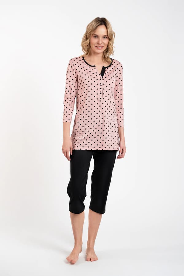 Marit dampyjamas med 3/4-ärmar, 3/4-byxor S