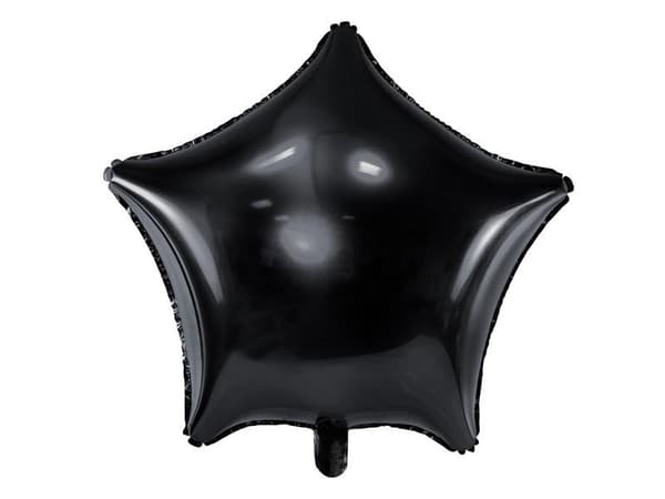 Stjernefolieballon 48 cm sort