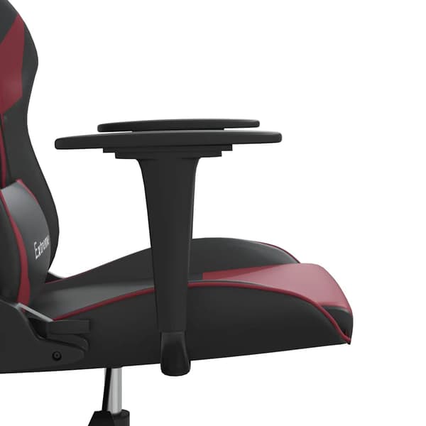 vidaXL gamingstol, sort og bordeaux, kunstlæder