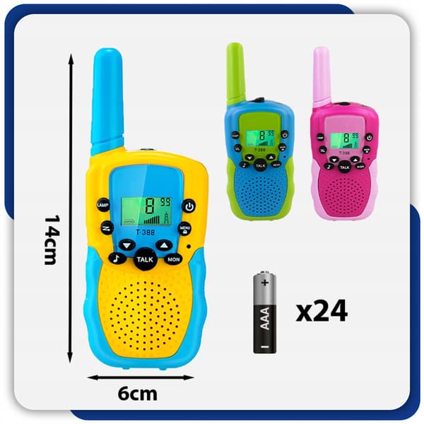 [pacza] Walkie-talkie-set för barn 3 delar Z3322
