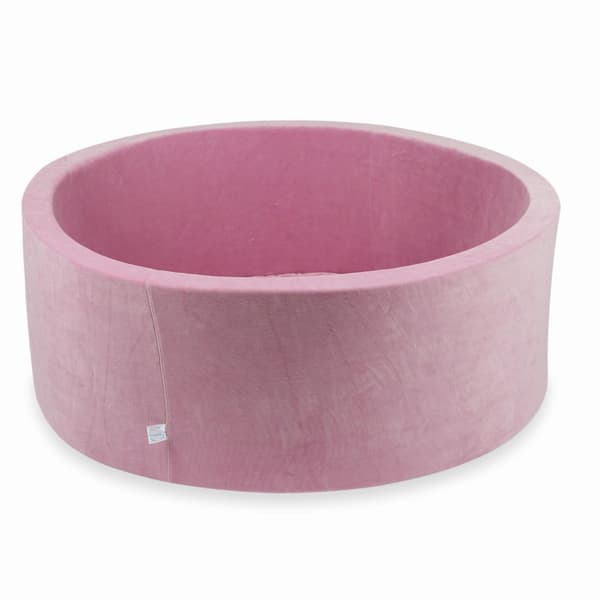 Tør pool 110x40cm fløjl blød pink uden bolde