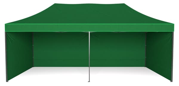 Pikaostospaviljonki - 3x6 m - vihreä
