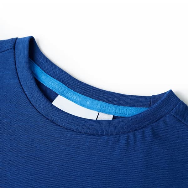 Barn-T-shirt, mörkblå, 128