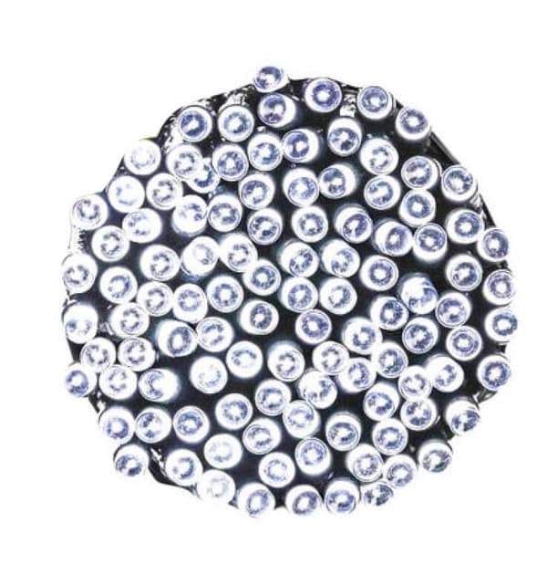 Juletræslys 288 LED larveformede, hvide, 2 m