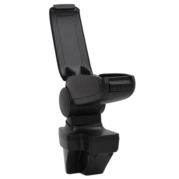 vidaXL bilarmlæn, sort, 15x35x(33-49,5) cm, ABS