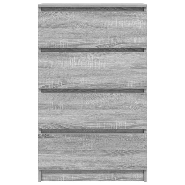 vidaXL kommode, grå Sonoma-eg, 60x35x98,5 cm