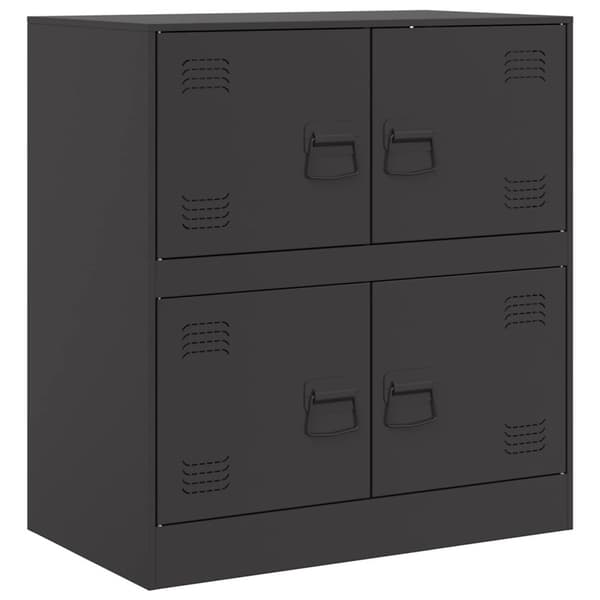 vidaXL sideskab sort 67x39x73 cm stål