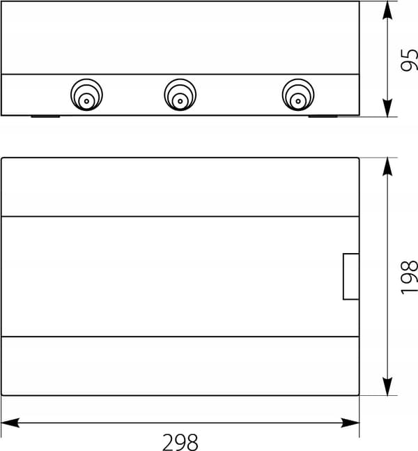Pinta-asennettava kojeisto 1/12 SRn-12 (N+PE)