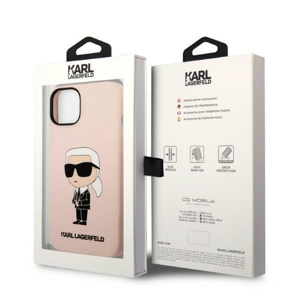 Karl Lagerfeld Silikone Ikonik Etui til iPhone 14 Plus, Pink