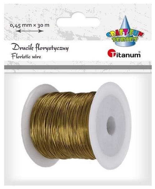 Blomstertråd 0,45 mm x 30 m guld